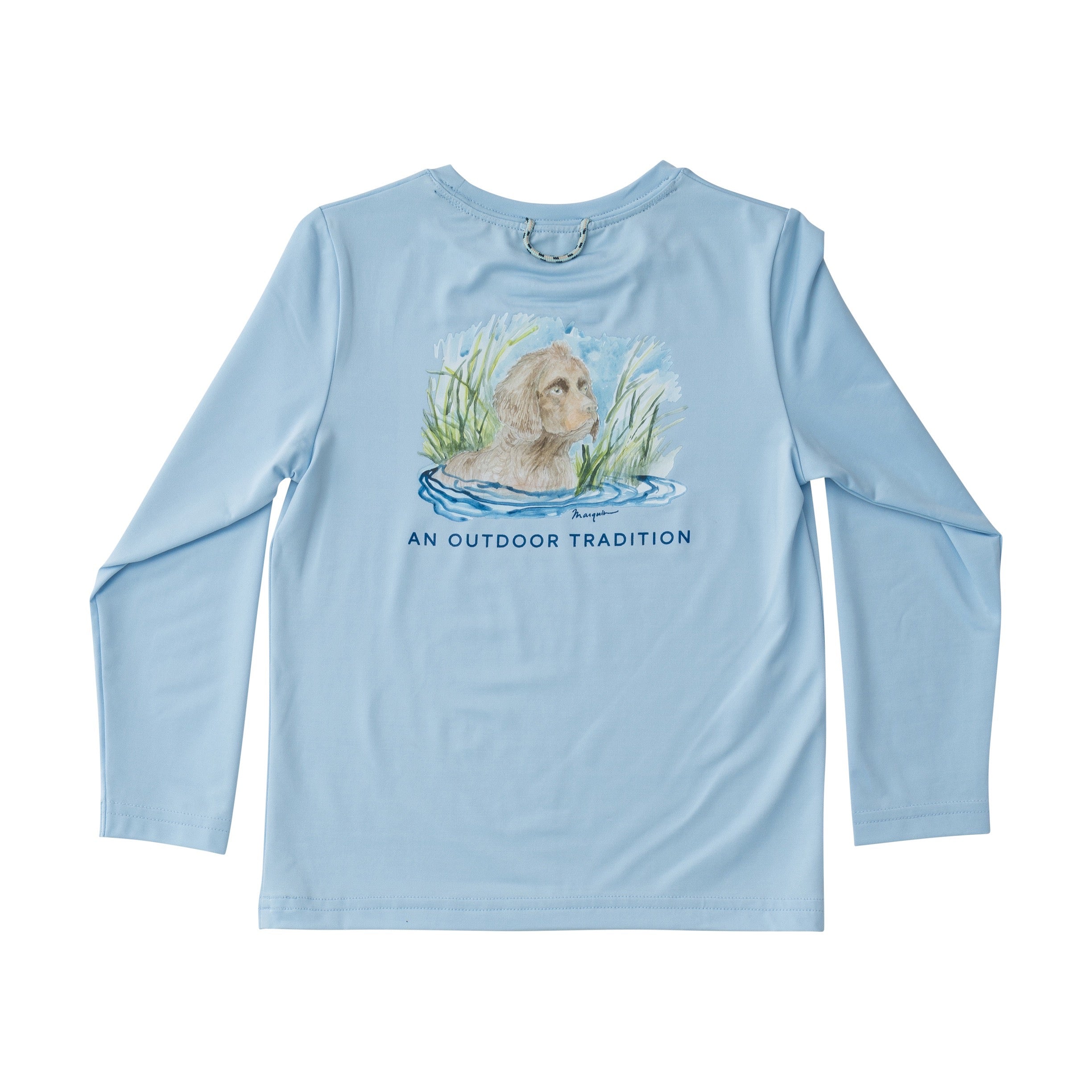 Fishing Station Kids Performance Polo Shirt - Sea Blue main image 0