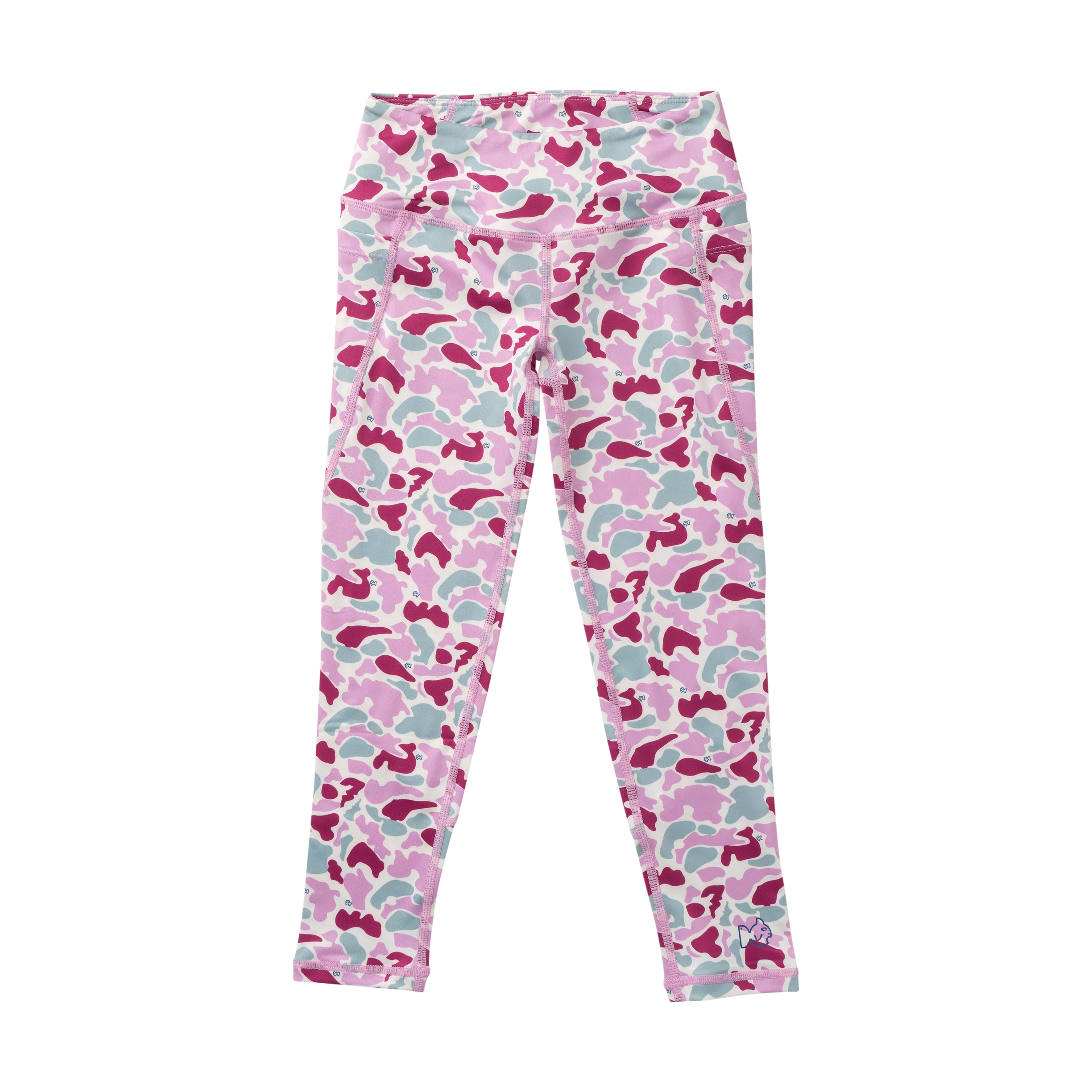 Girls Athletic Legging in Orchid Purple Camo