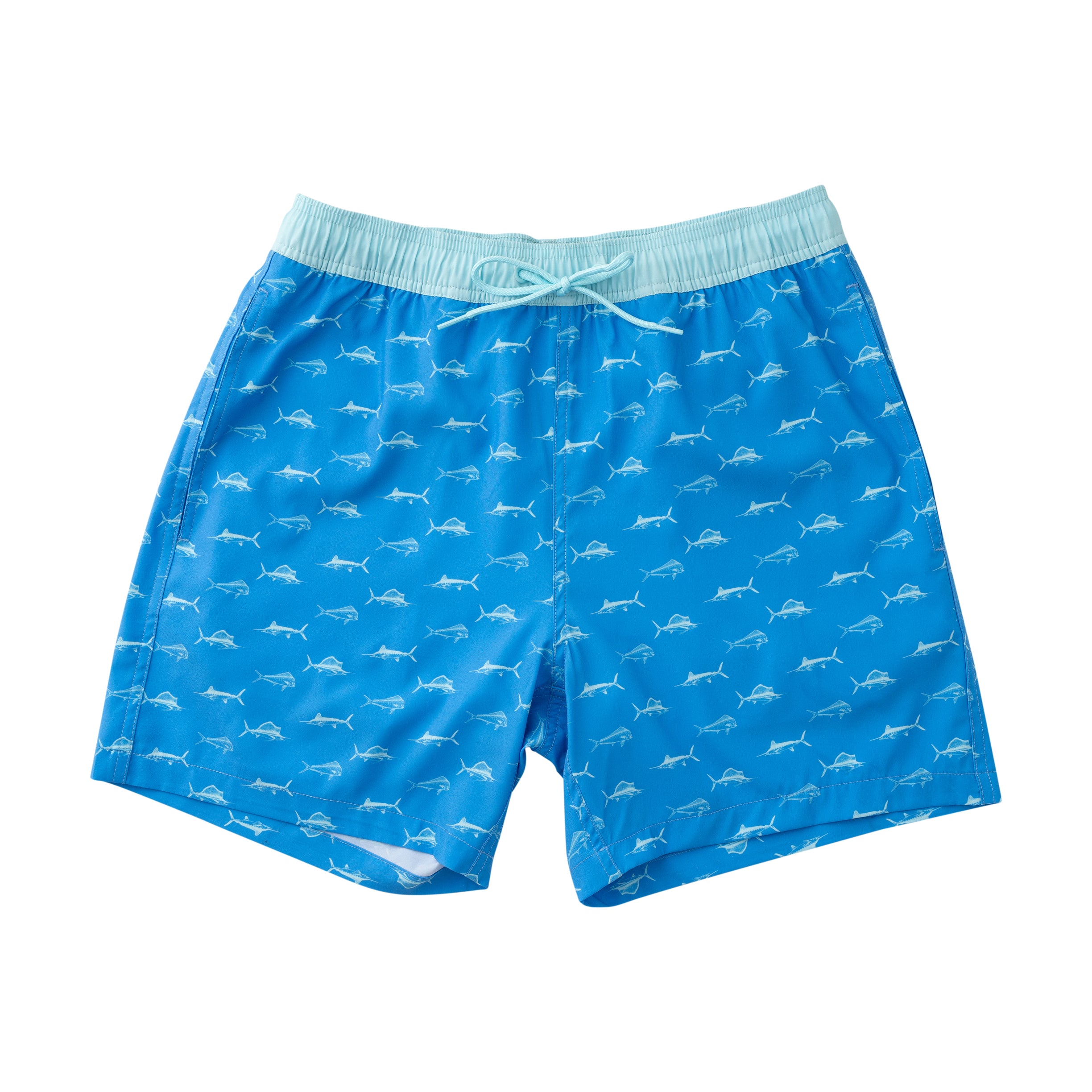 Mens Boogie Board Swim Trunk in Fish Print