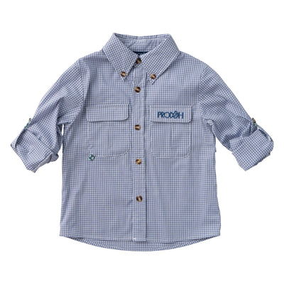 Prodoh Boys Founders Fishing Shirt - Blue & Green Plaid main image 1