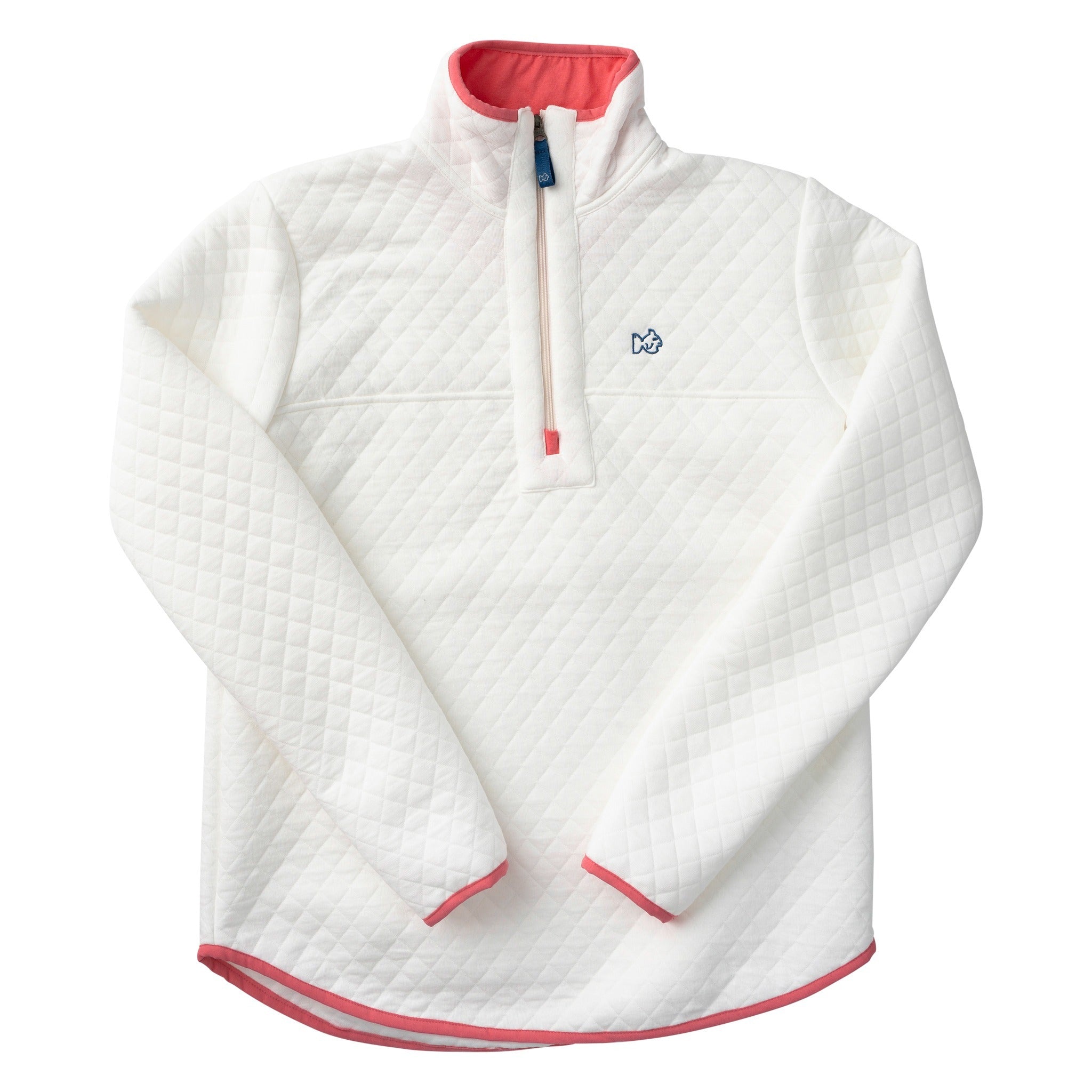 Womens Quilted Zip Pullover