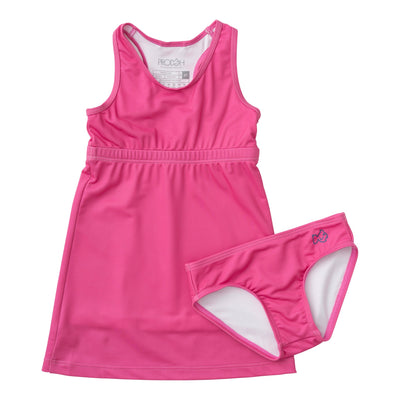 girls Swim/Tennis Dress in Cheeky Pink