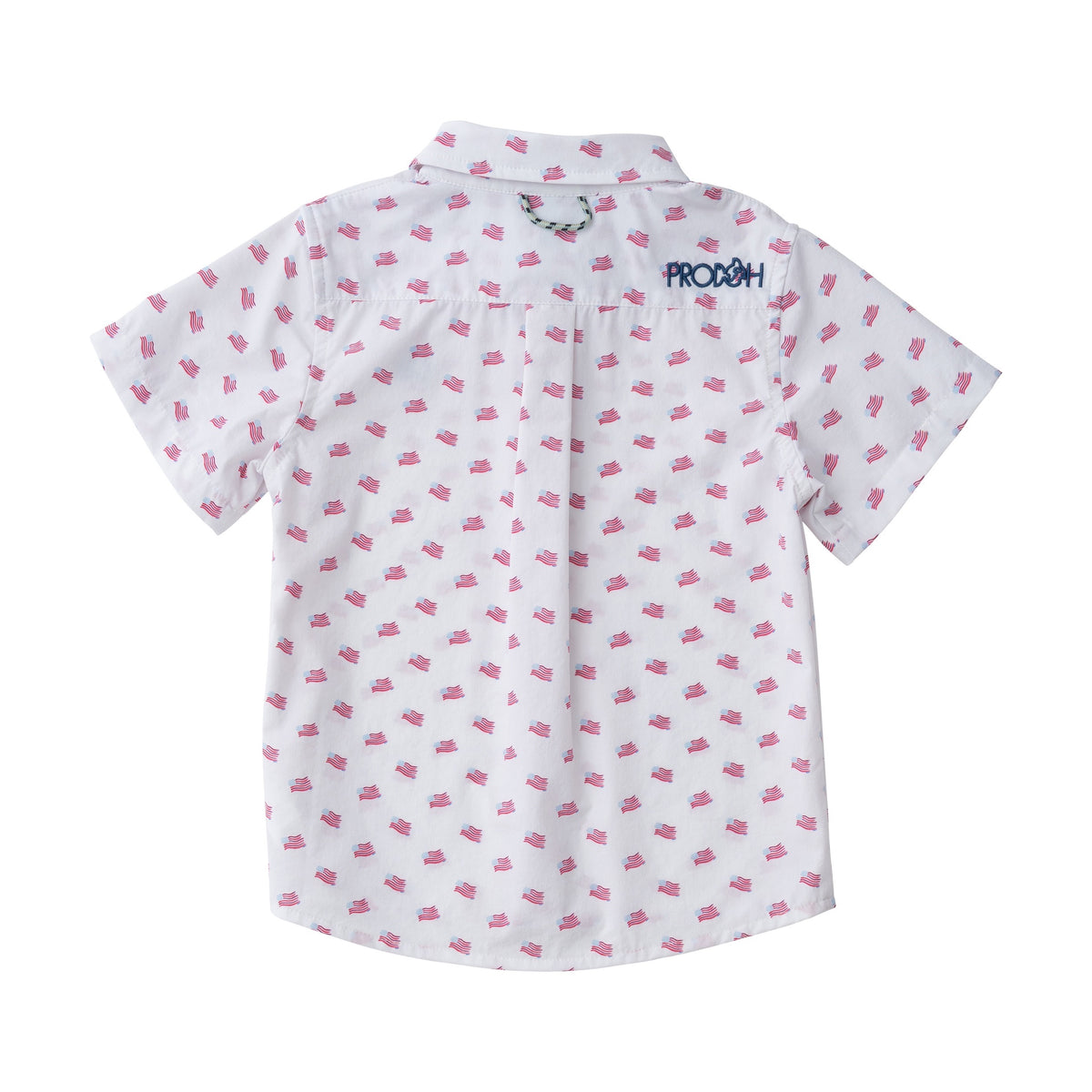 boys short-sleeve american flag print shirts