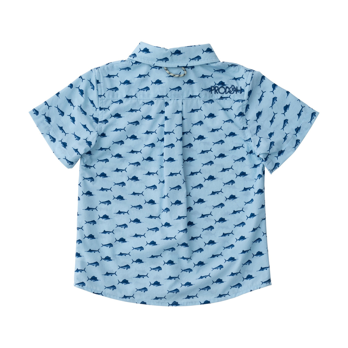 fish print boys short sleeve button up shirts