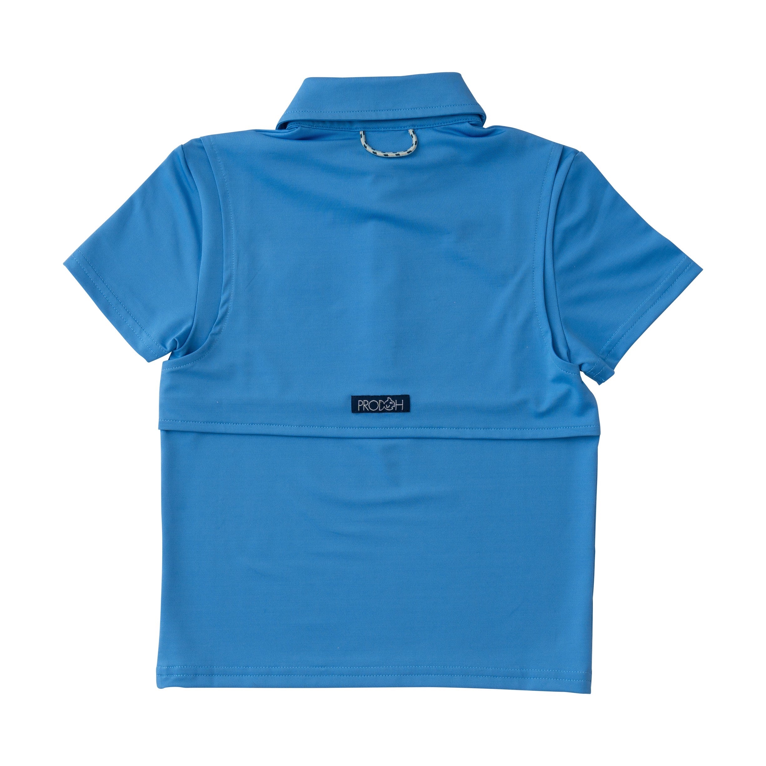 boys' short-sleeve pro performance polo shirts in Marina Blue