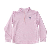 Girls Pro Performance Quarter Zip Pullover in Marlin Print on Pink