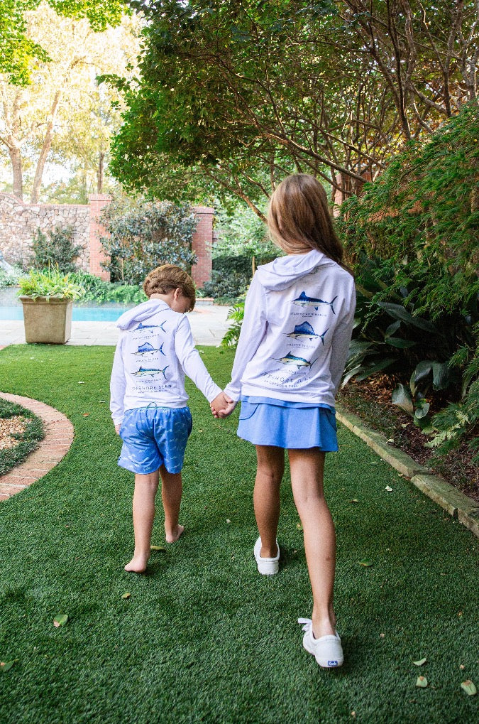 performance fishing hoodie for kids