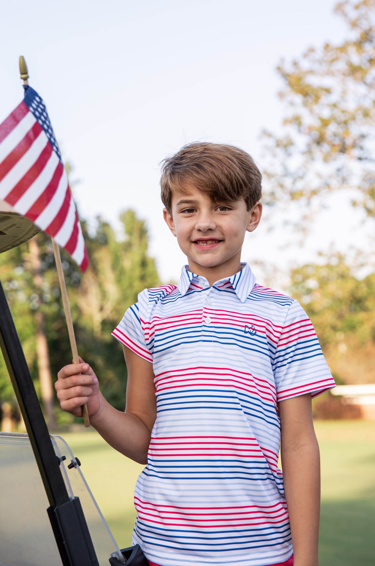 toddler to youth sized upf-50 boys polo shirts