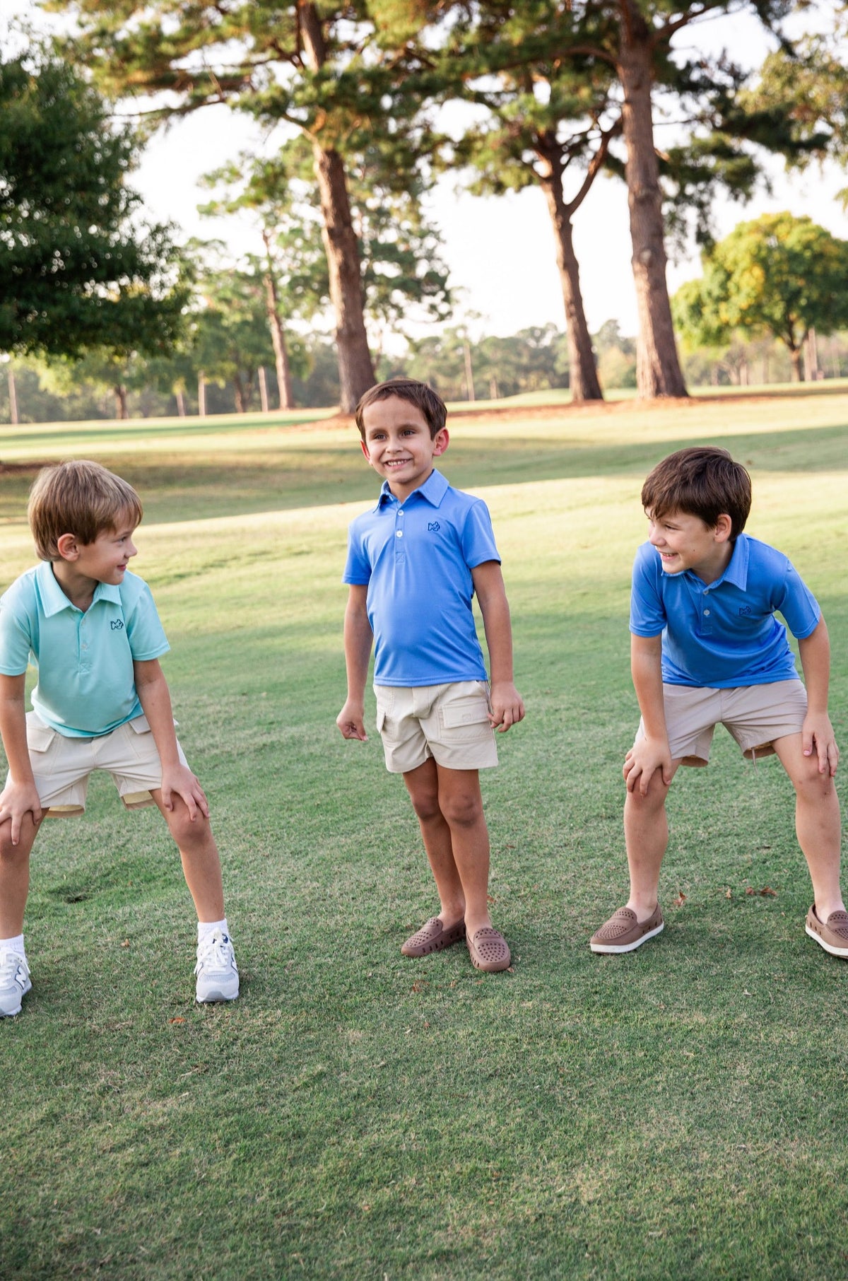 toddler to youth sized upf-50 boys polo shirts