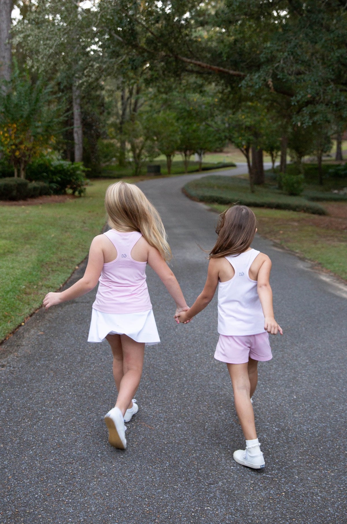 toddler to youth sized pink performance tank tops