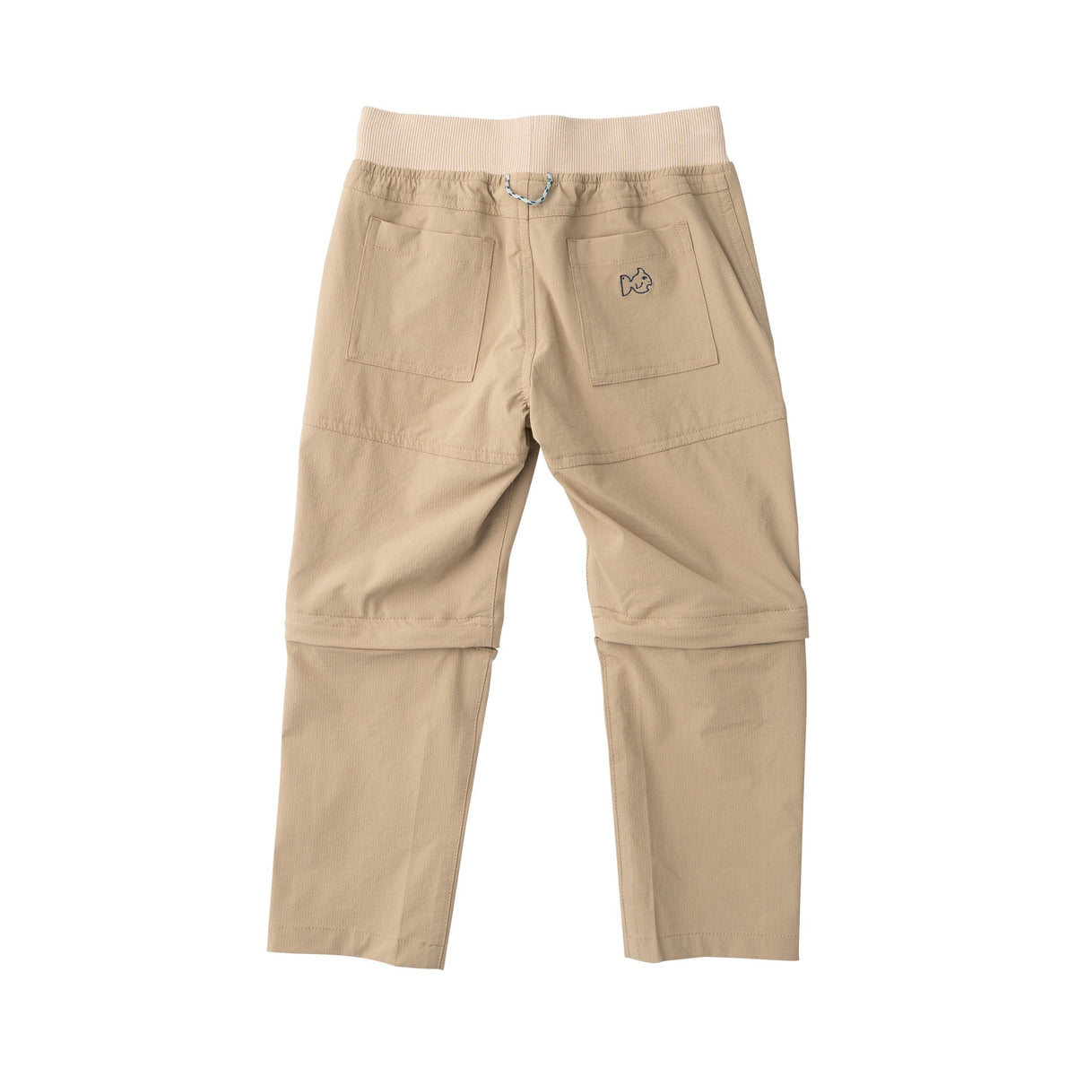 boys zip off activewear pant in khaki