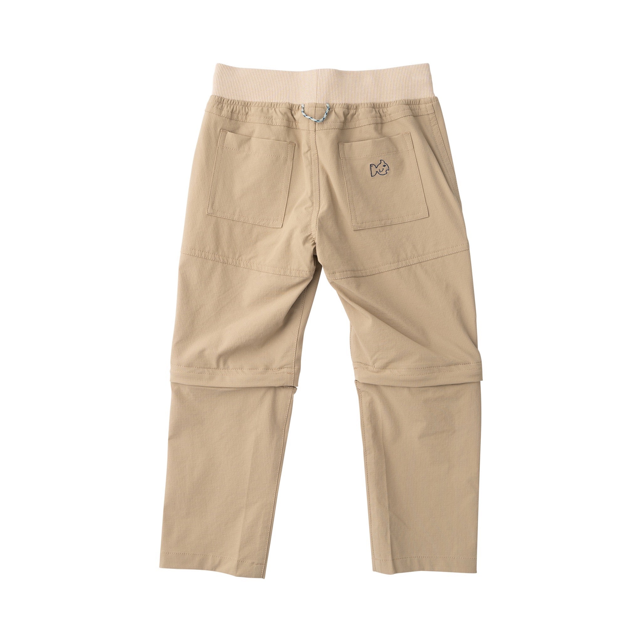 boys zip off activewear pant in khaki
