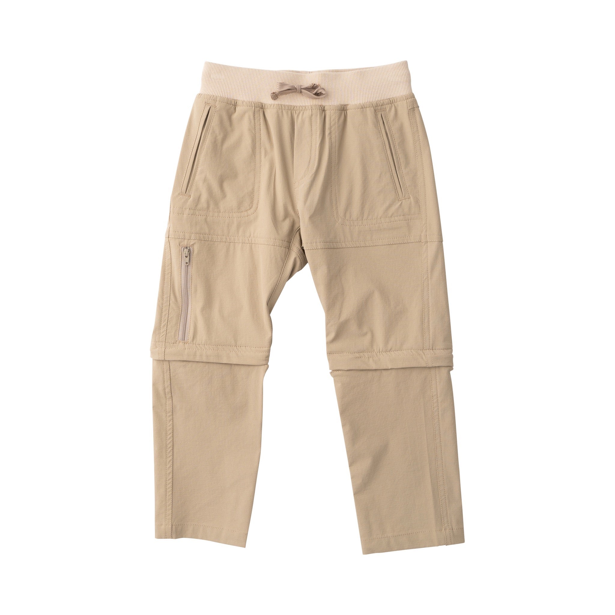 prodoh boys zip off cargo pant in trench coat khaki