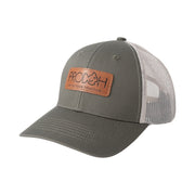 kids fly fishing green trucker hat with breathable mesh back and adjustable strap