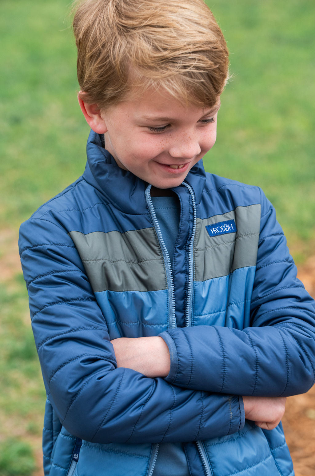prodoh boys puffer jacket with get back here loop and warm fill