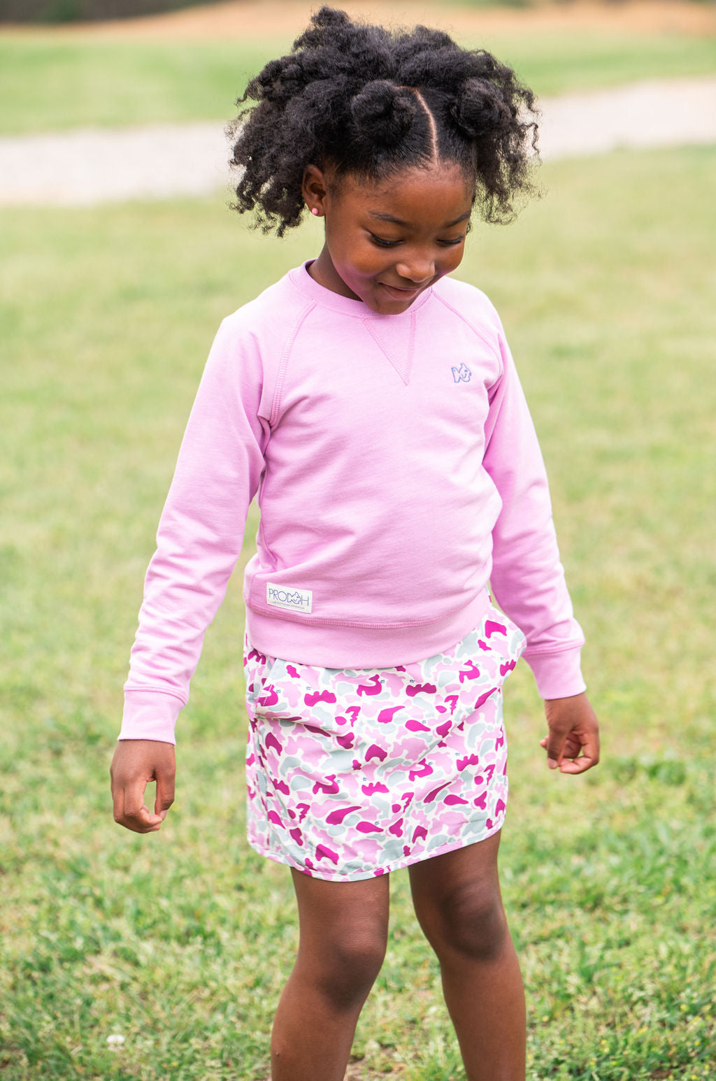 camo patterned skorts for girls