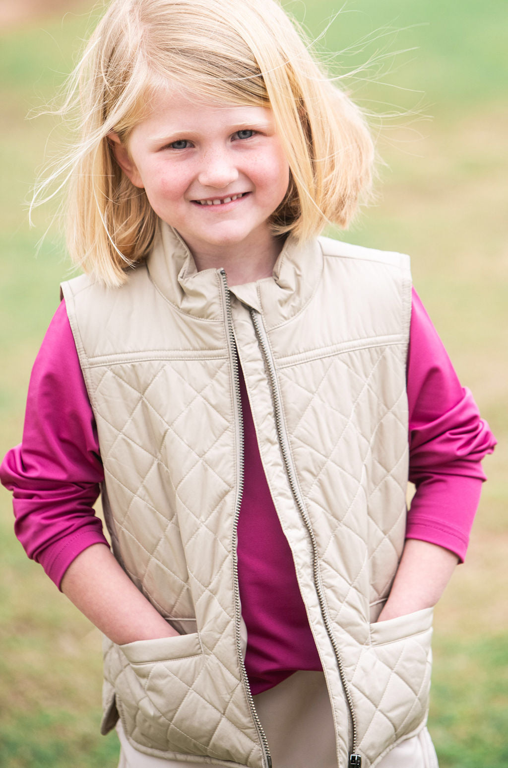 young girls quilted vests for sale