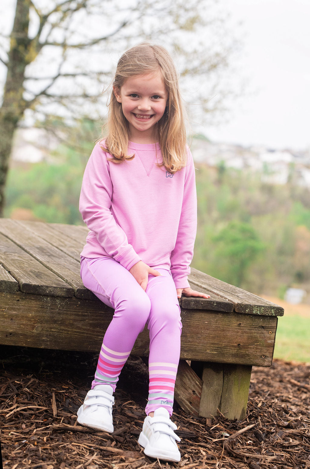 pinkish purple activewear leggings