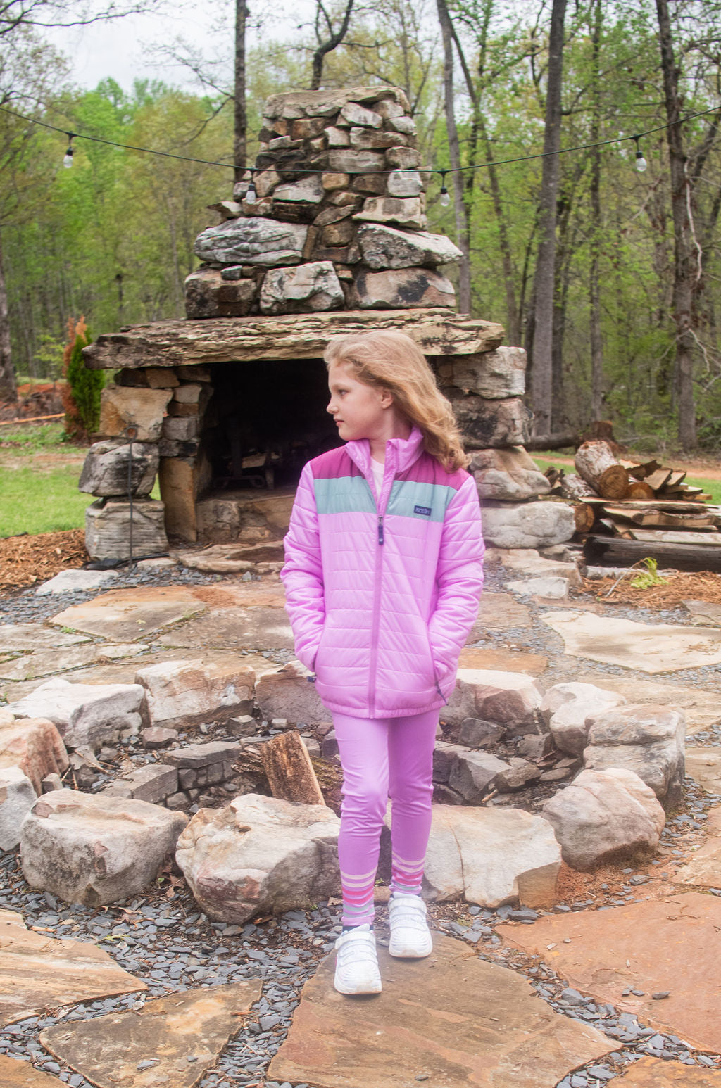 washable girls winter jacket for school, hikes, and chilly weekends