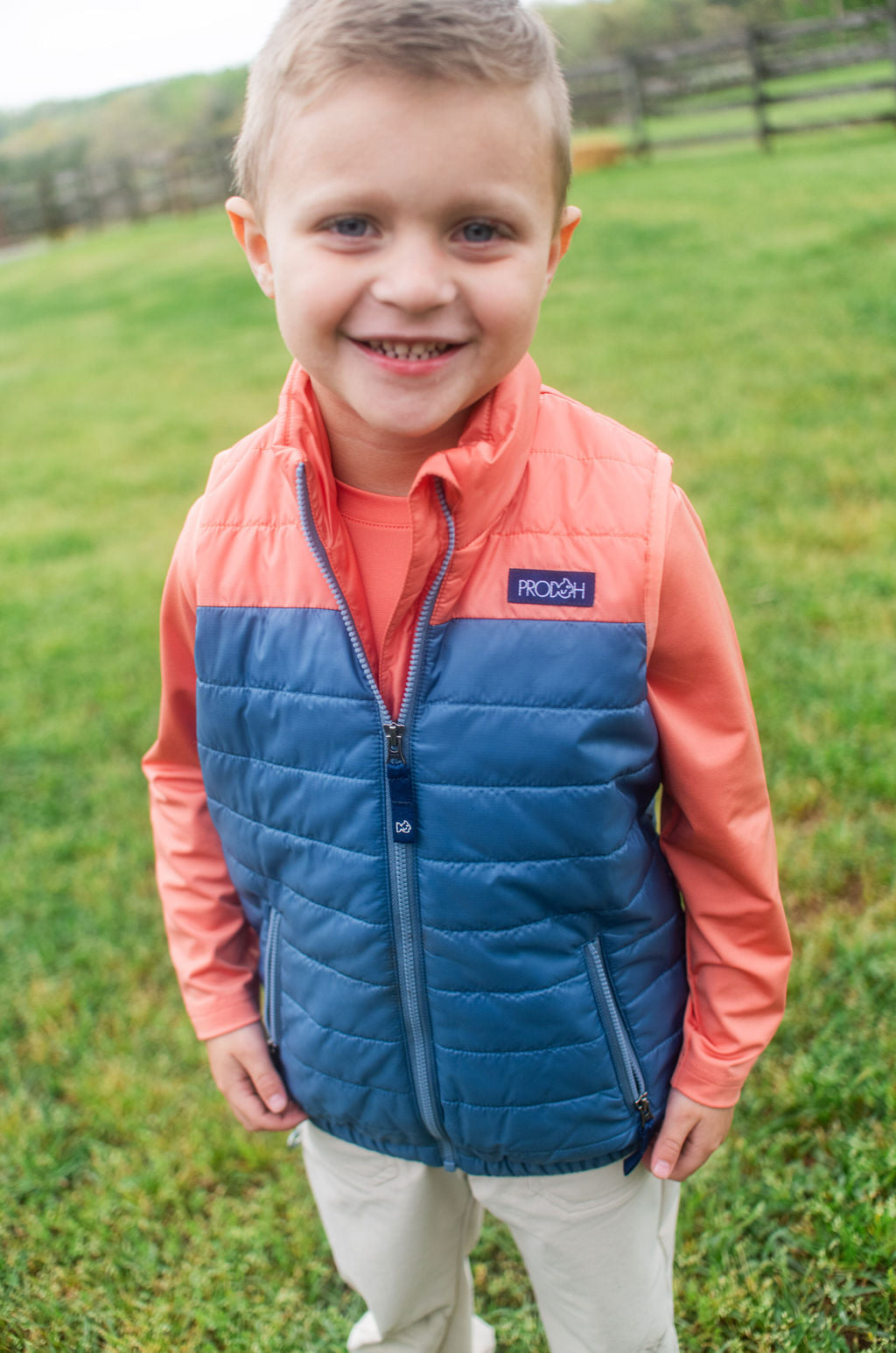 todder to young boys blue puffer vests