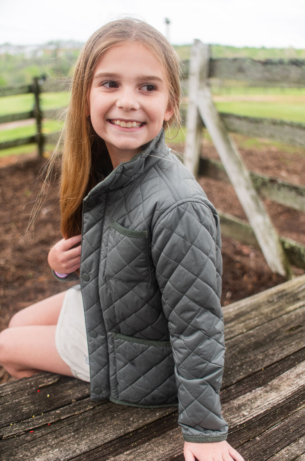 classic diamond quilted barn jacket for outdoor adventures