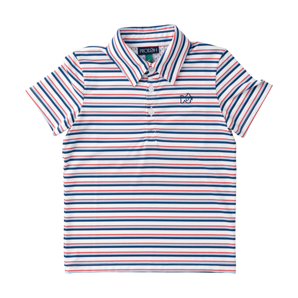 Boys' Independence Day Striped Short Sleeve Pro Performance Polo