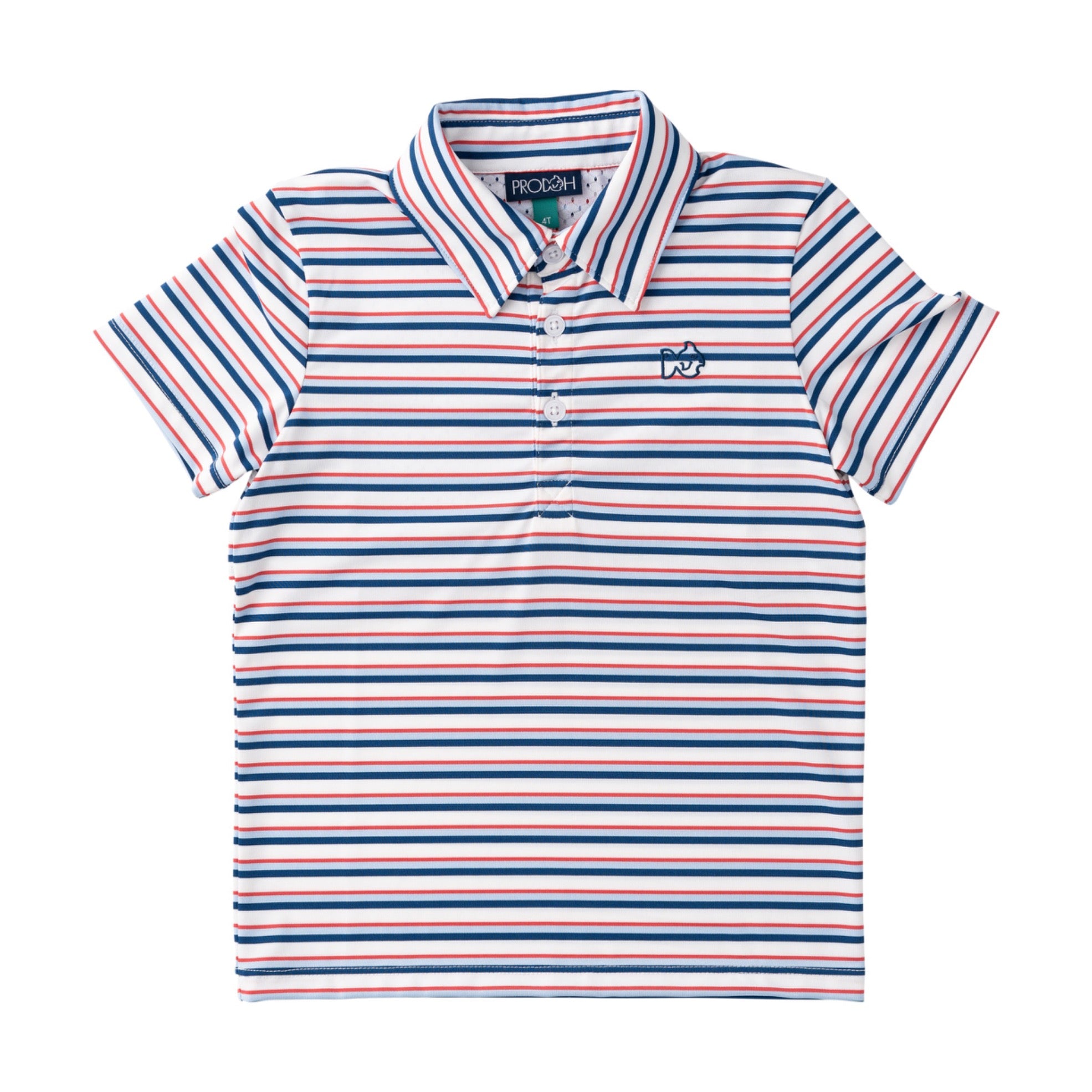 Boys' Independence Day Striped Short Sleeve Pro Performance Polo