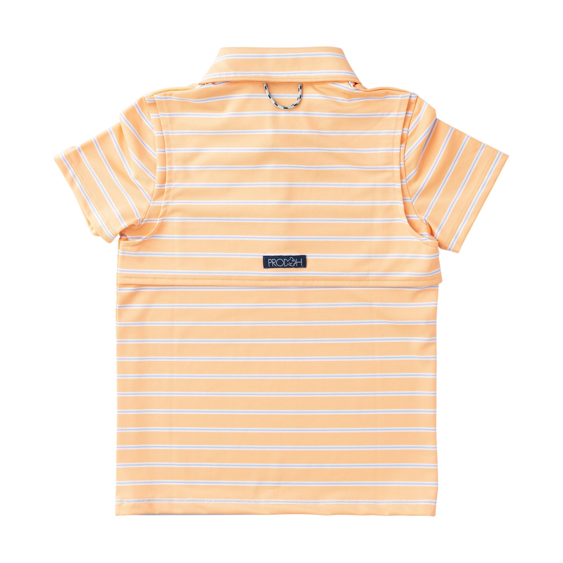 orange and white striped polo for kids and toddlers