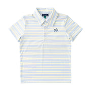 boys yellow Striped polo shirt with prodoh logo