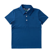 Boys' Short Sleeve Pro Performance Polo in Navy Peony