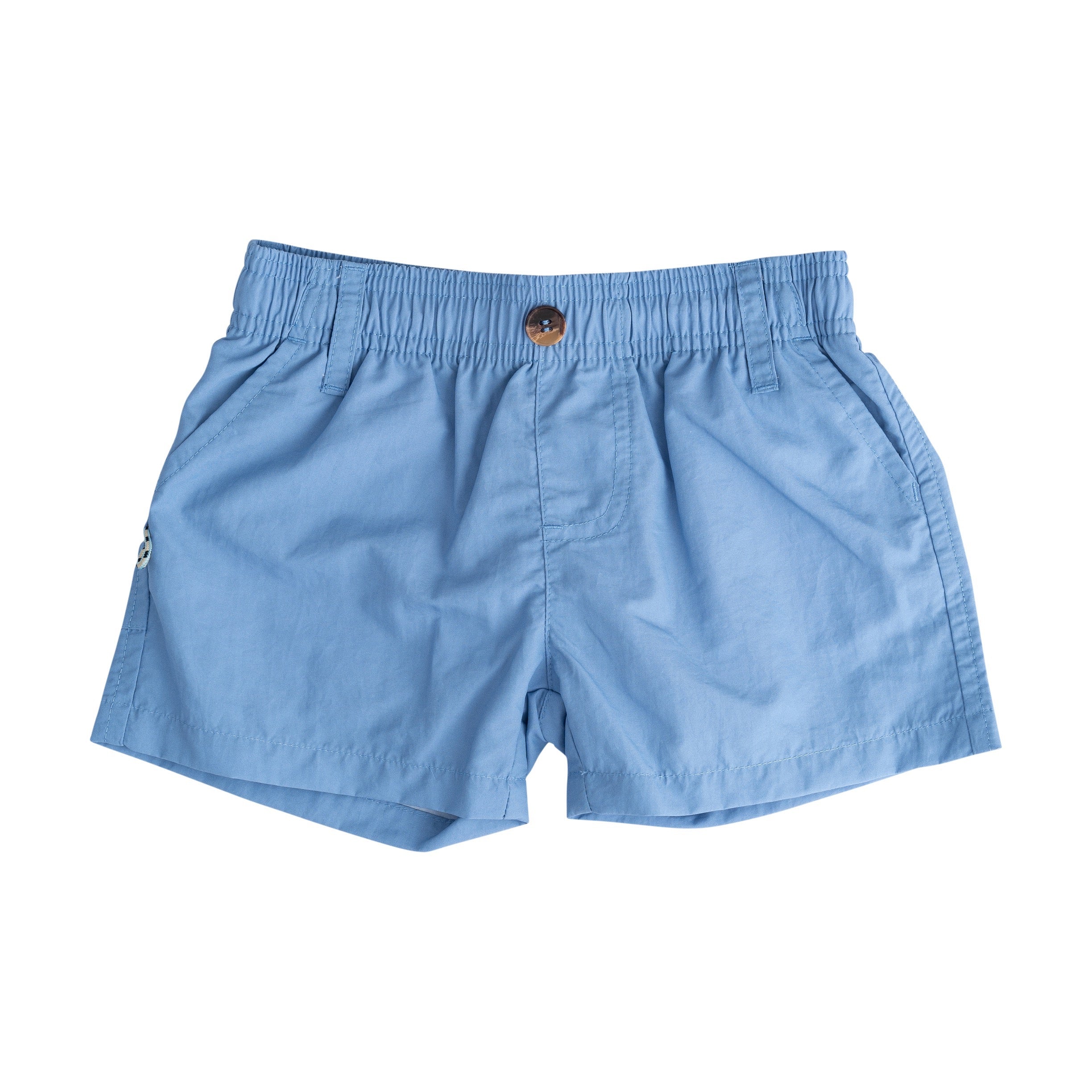 boys blue shorts with elastic waistband