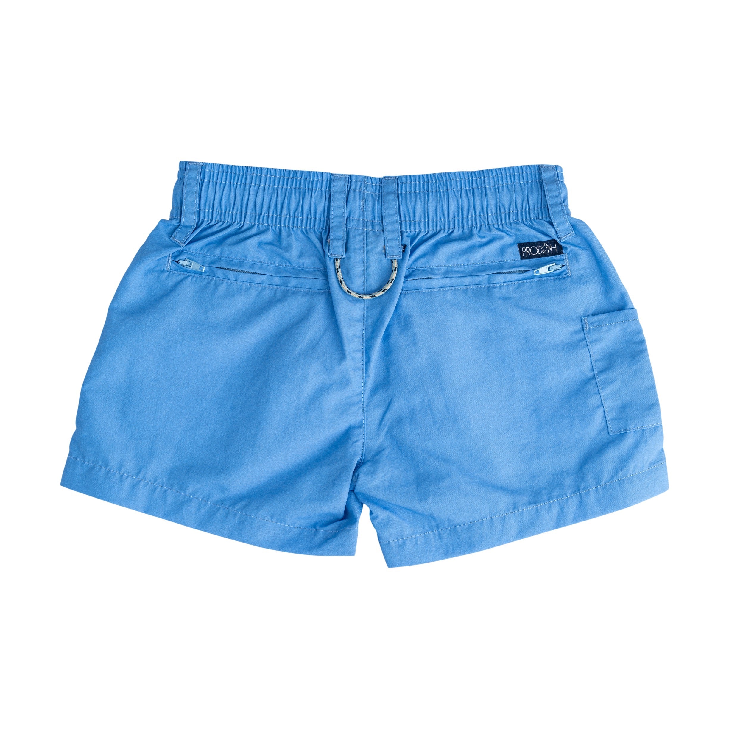 Blue shorts on a white background