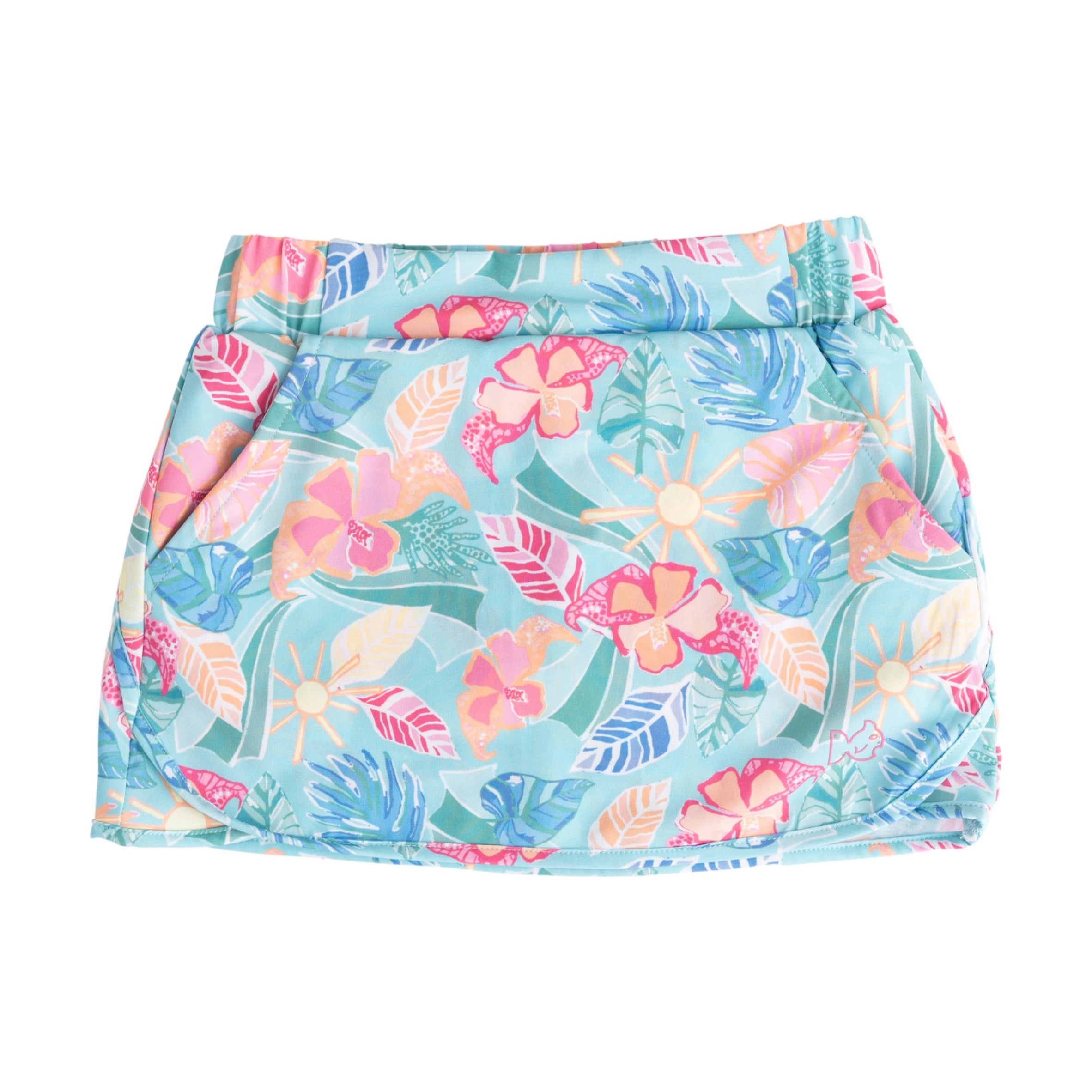 Girls' Carolina Catch Skort — Tropical Palm Print