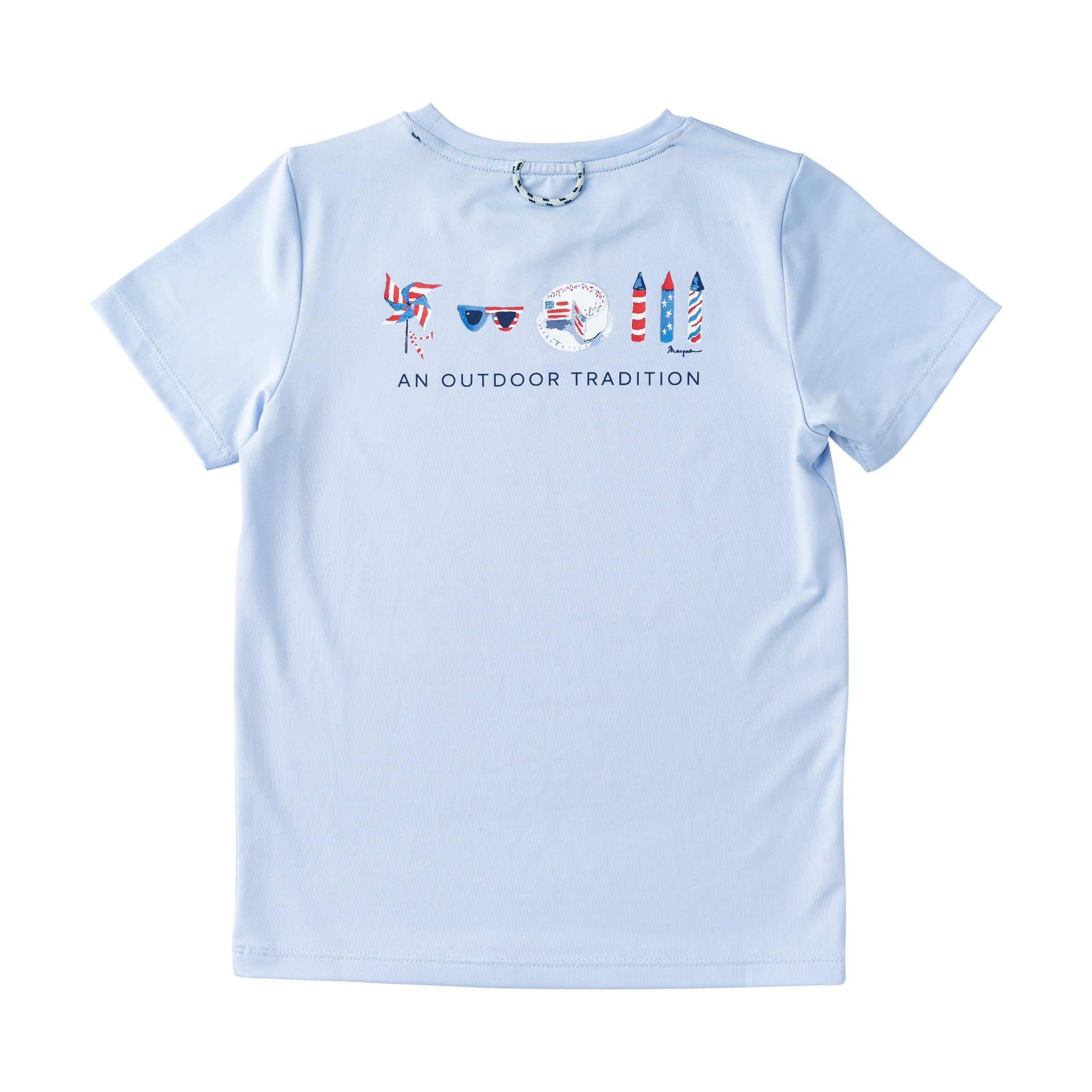 Kid's Pro Performance Short Sleeve T-shirt with American Fourth of July Icons Art