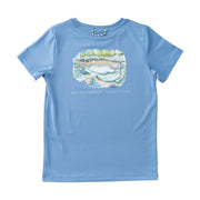 Kid's Pro Performance Short Sleeve T-shirt with Golf Course Art