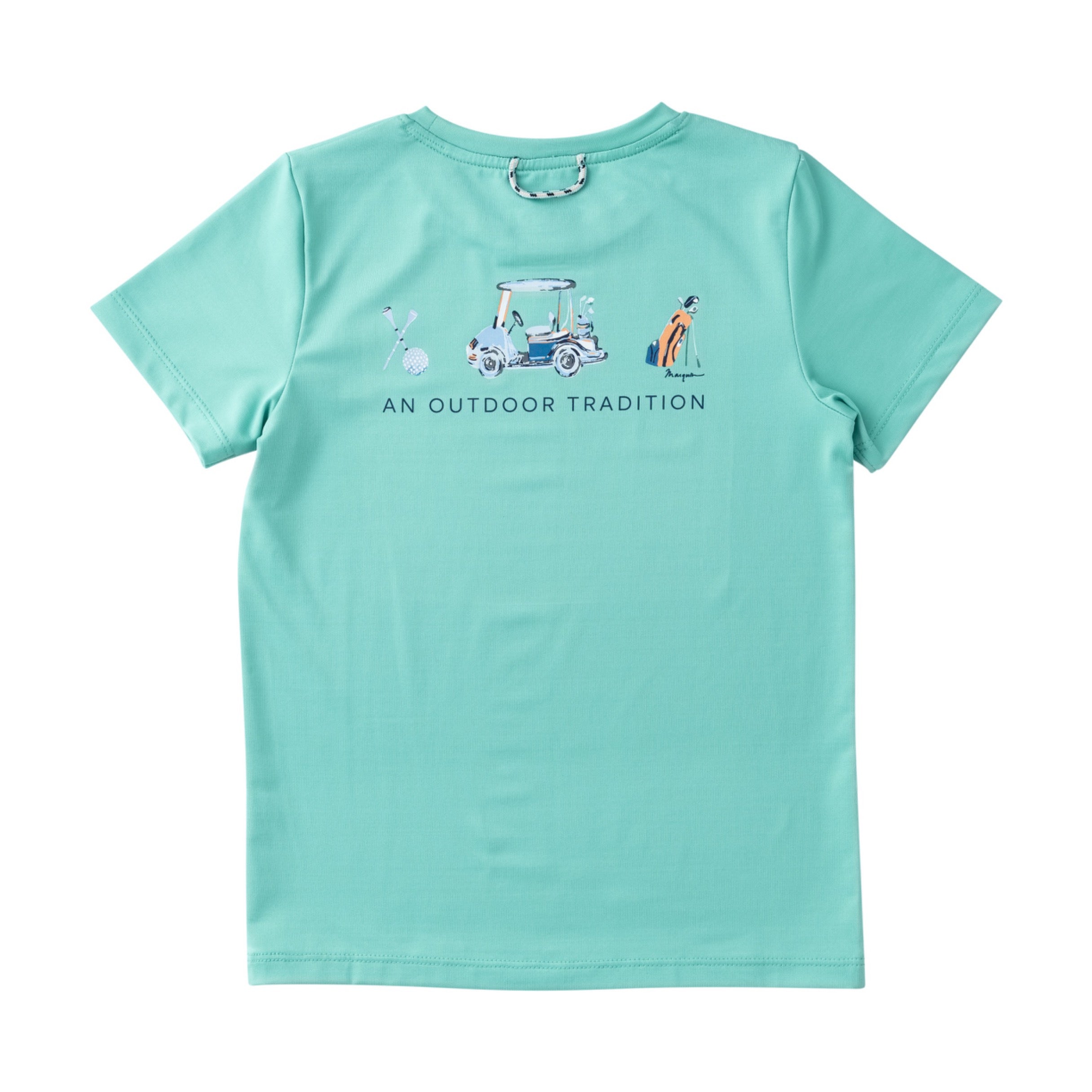 Kid's Pro Performance Short Sleeve T-shirt  with Golf Cart Art