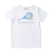 Kid's Pro Performance Short Sleeve T-shirt with Tennis Racket Art