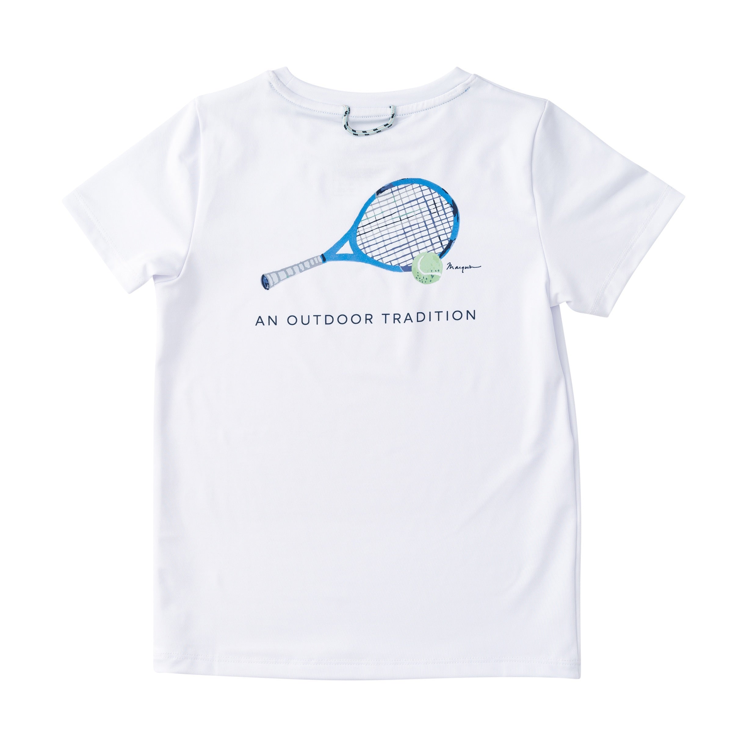 Kid's Pro Performance Short Sleeve T-shirt with Tennis Racket Art