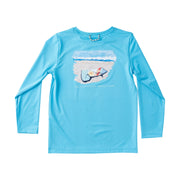 Boy's Performance Long Sleeve T-shirt Beach Boogie Board Art