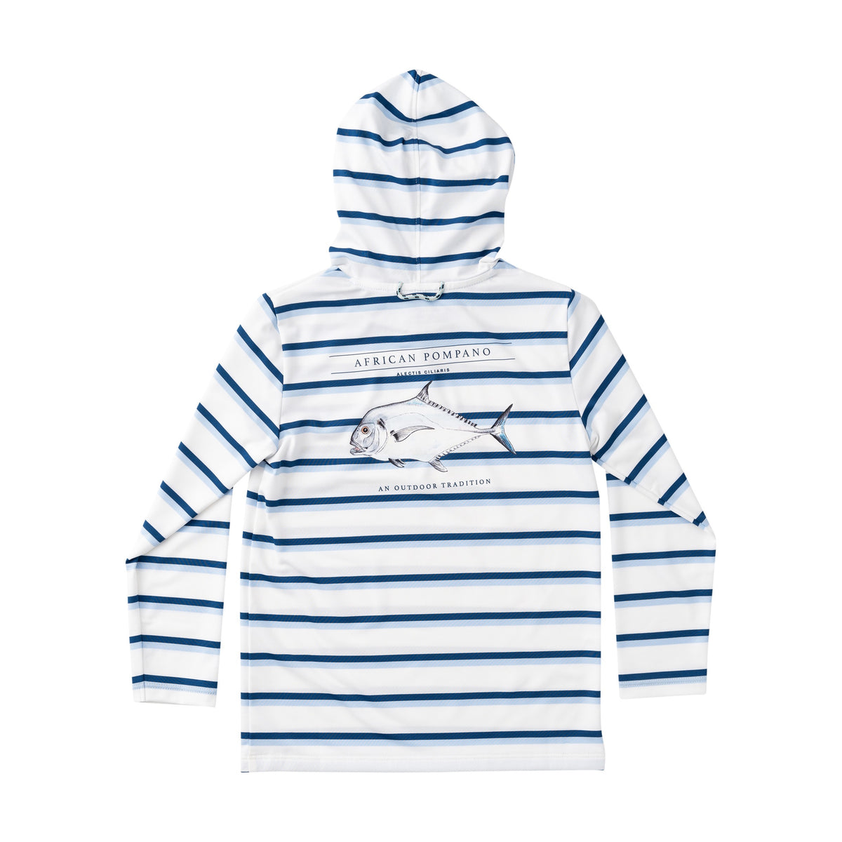 Kid's Pro Performance Hoodie T-shirt with African Pompano fish Stripe Art