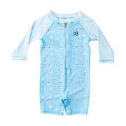 PRODOH Baby Reef One Piece Swimsuit with Boats in the Bay Print