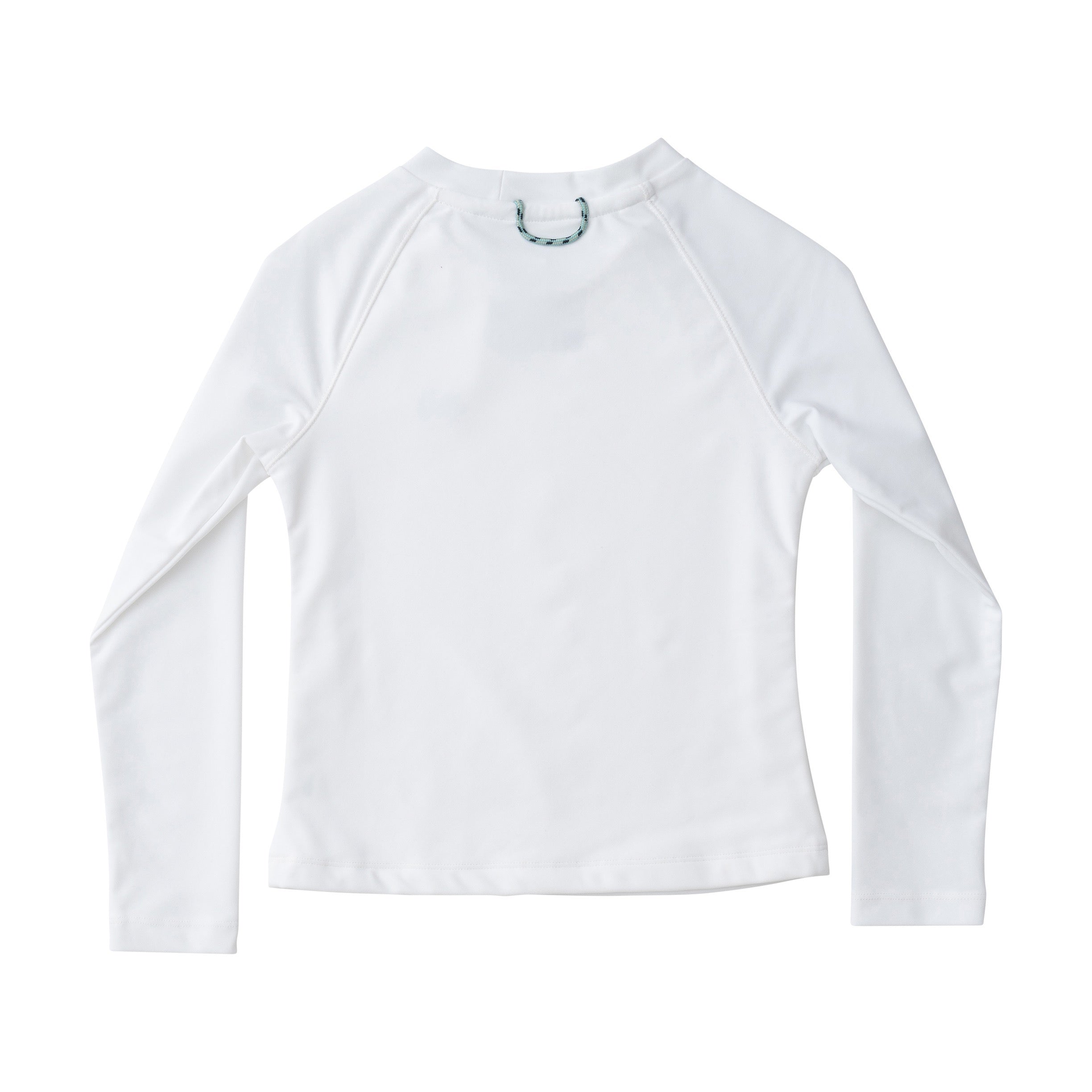 White long-sleeve rashguard shirt for kids