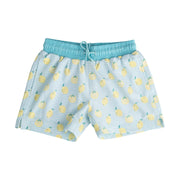 PRODOH Boys' Boogie Board Swim Trunks in Lemon Stripe Print