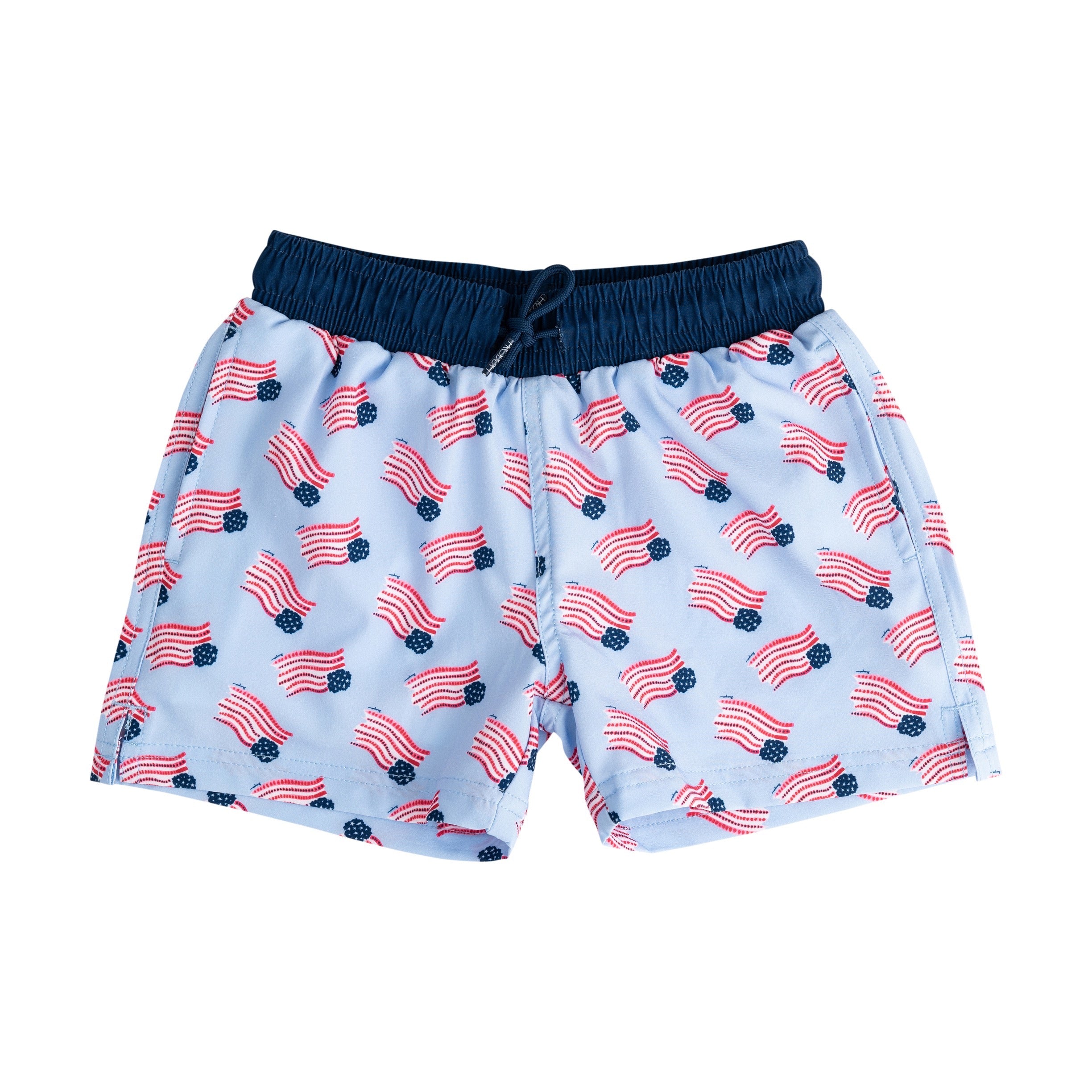 Boys' Boogie Board Swim Trunks in American Flag Print 