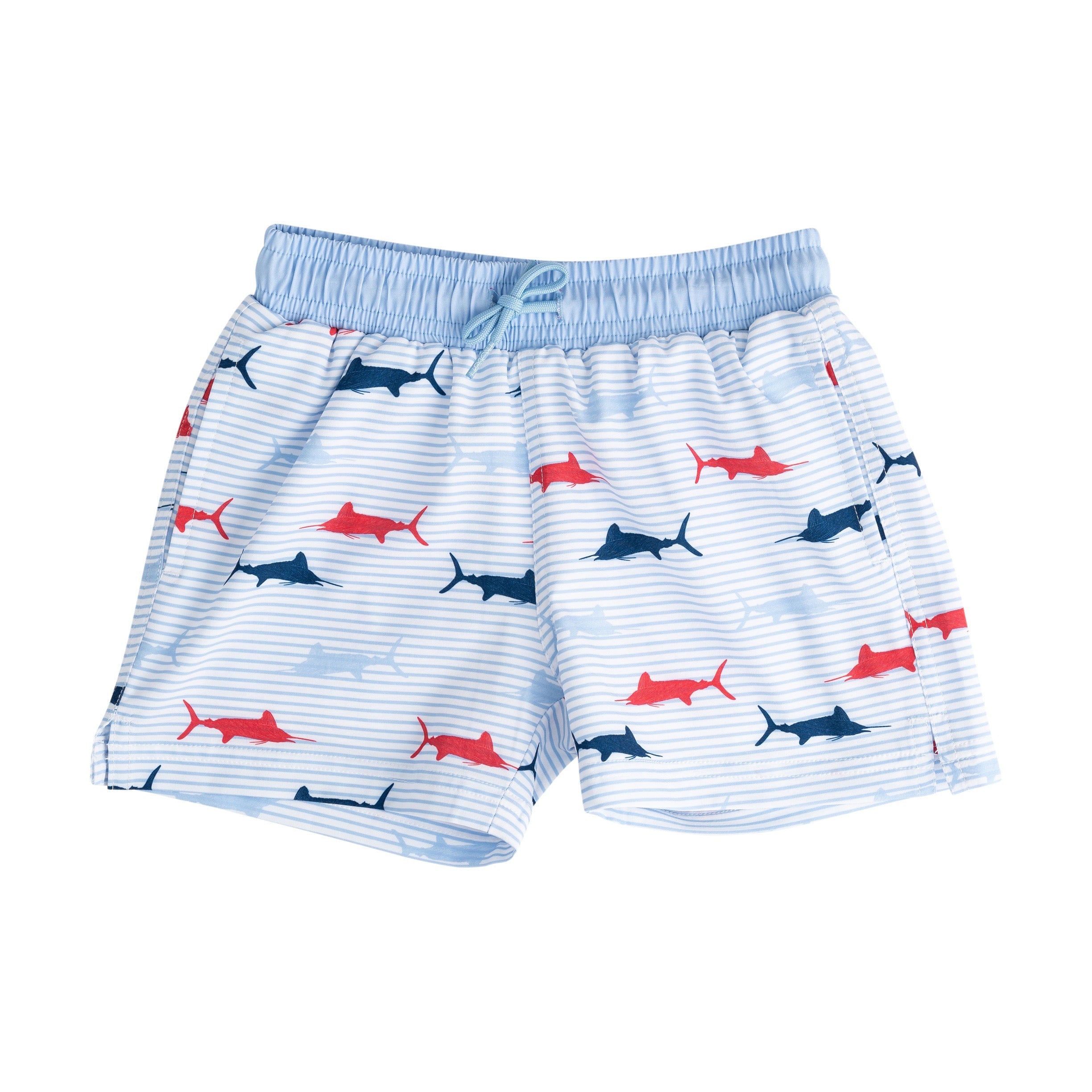 Boys' Boogie Board Swim Trunks in Swordfish Stripe Print