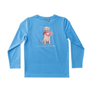 Kid's Pro Performance Long Sleeve T-shirt Patriotic Pup Art