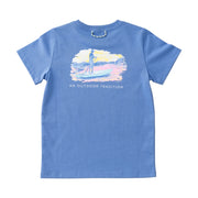 Girl's Short Sleeve Cotton T-shirt – Paddleboard Sunset Art