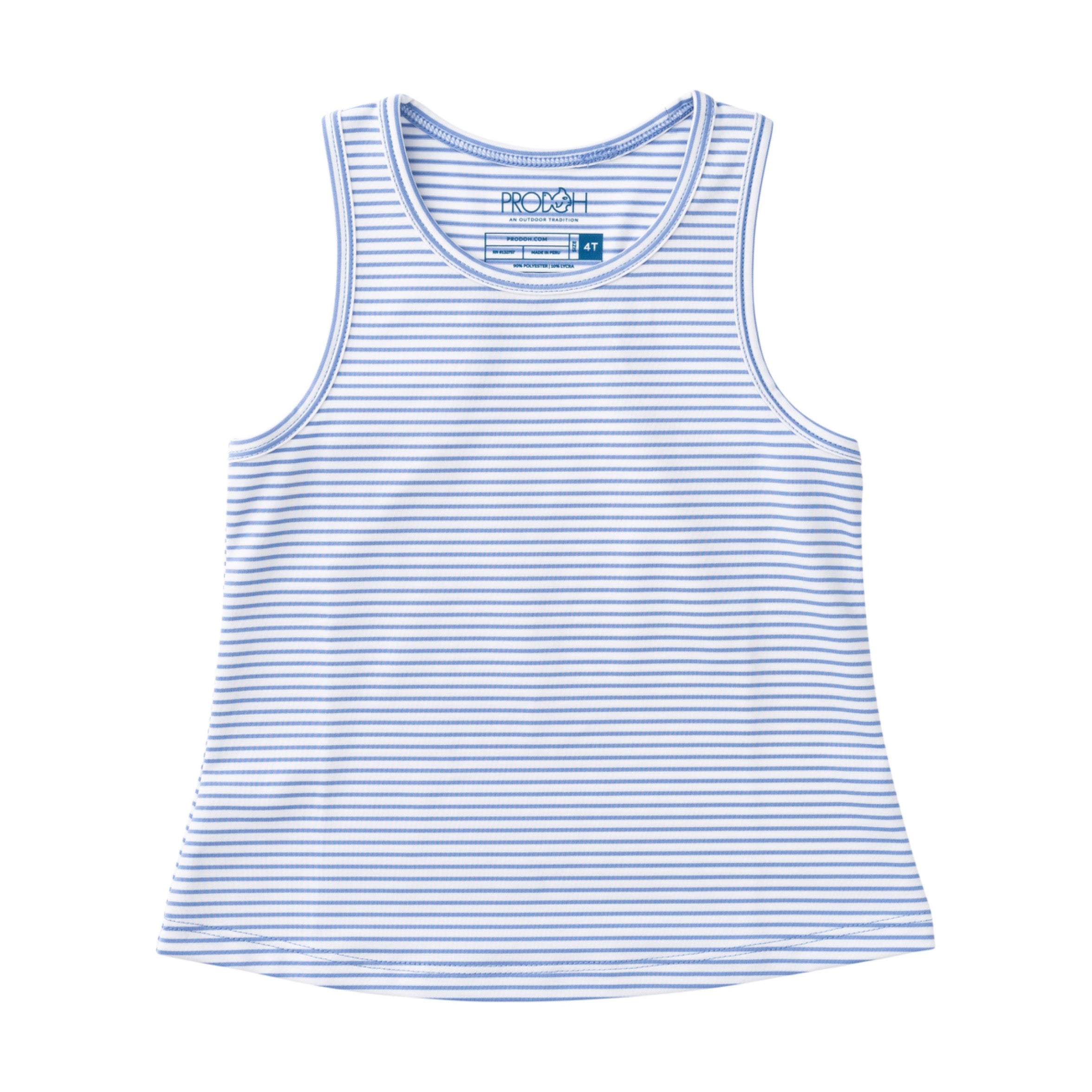 Girl's Active Racerback Tank Top in Persian Purple Stripe