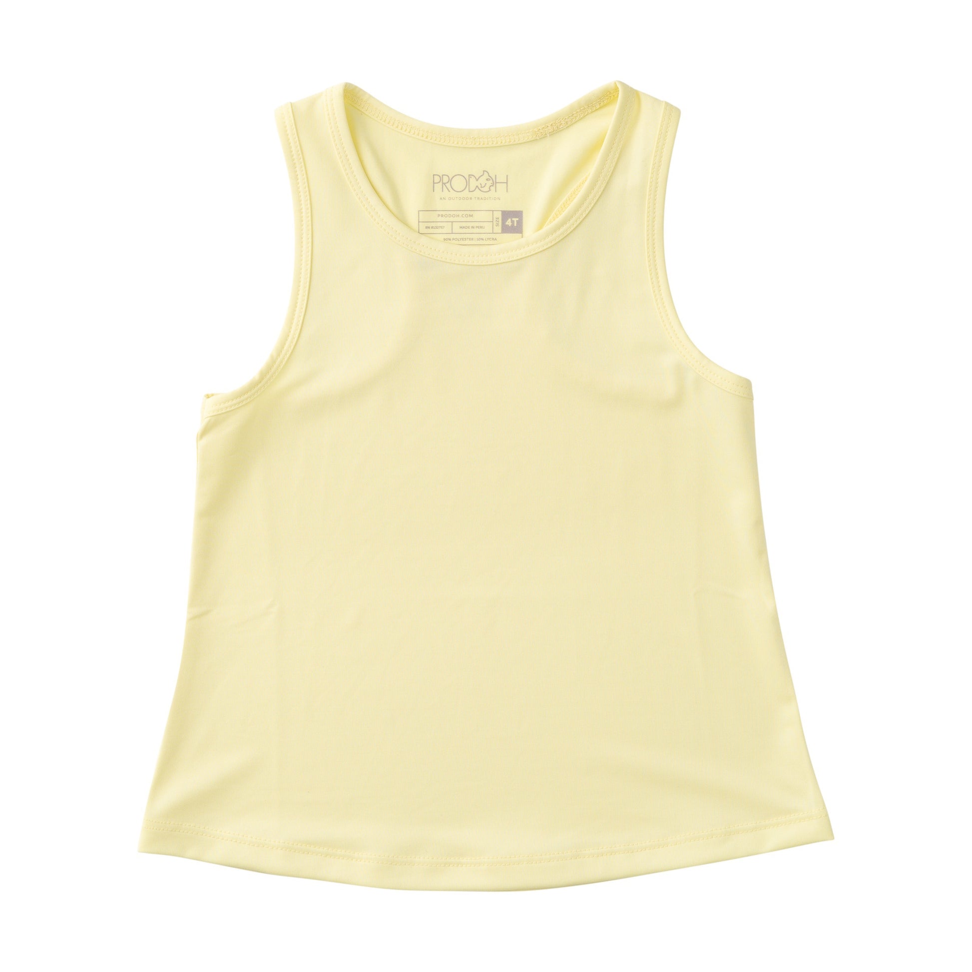  Girl's Active Racerback Tank Top in Yellow Pear
