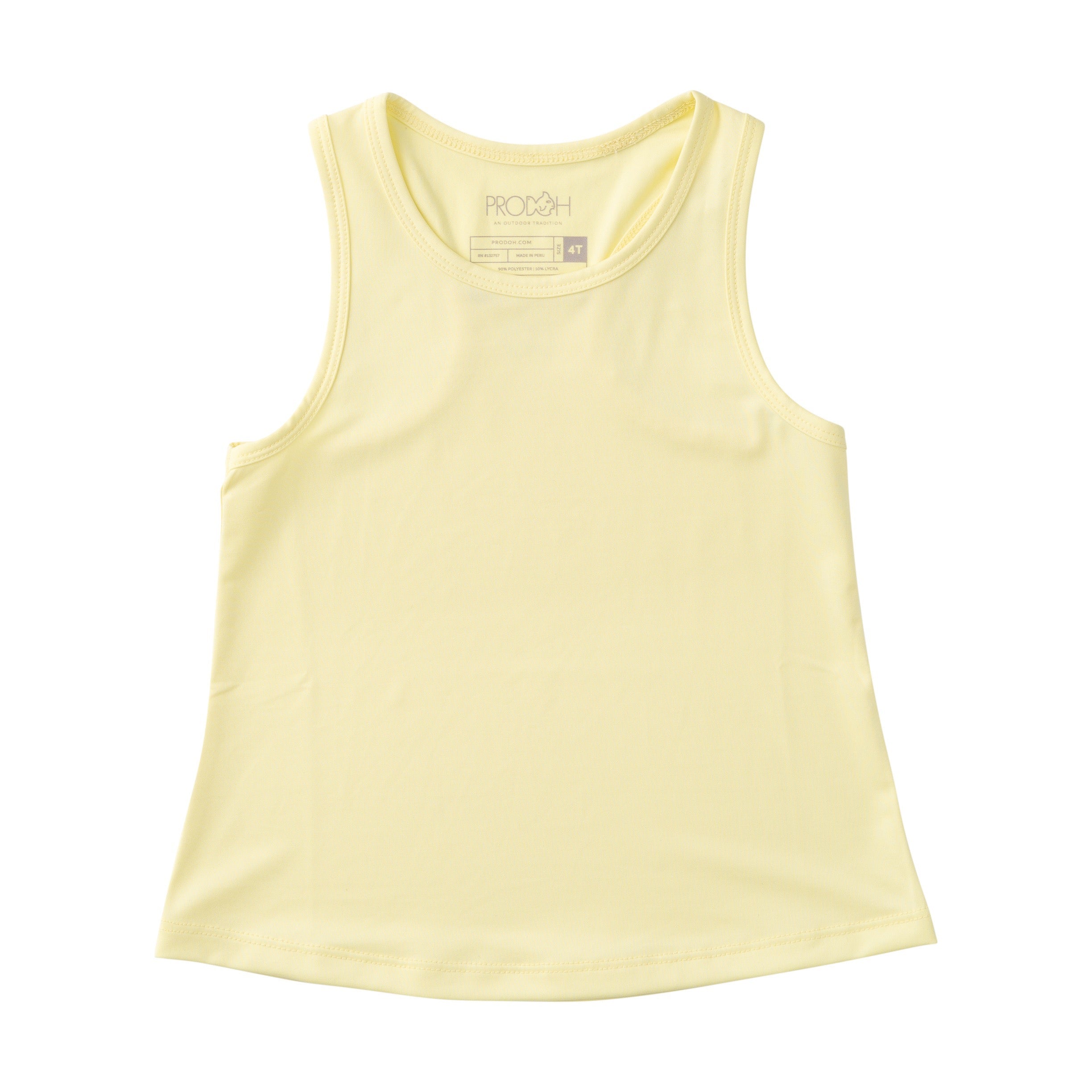  Girl's Active Racerback Tank Top in Yellow Pear